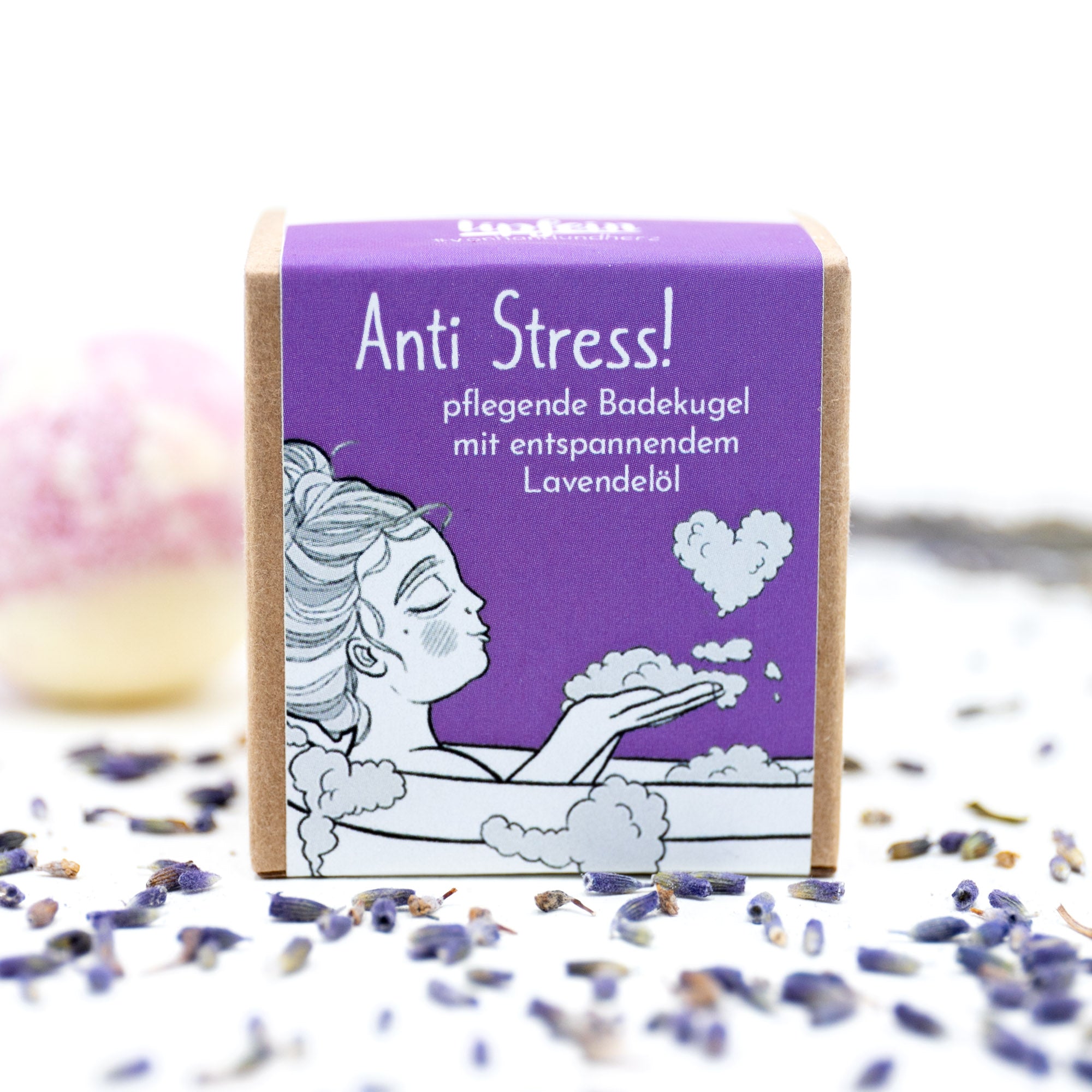 Lipfein Anti Stress! - Pflegende Badekugel Lavendel