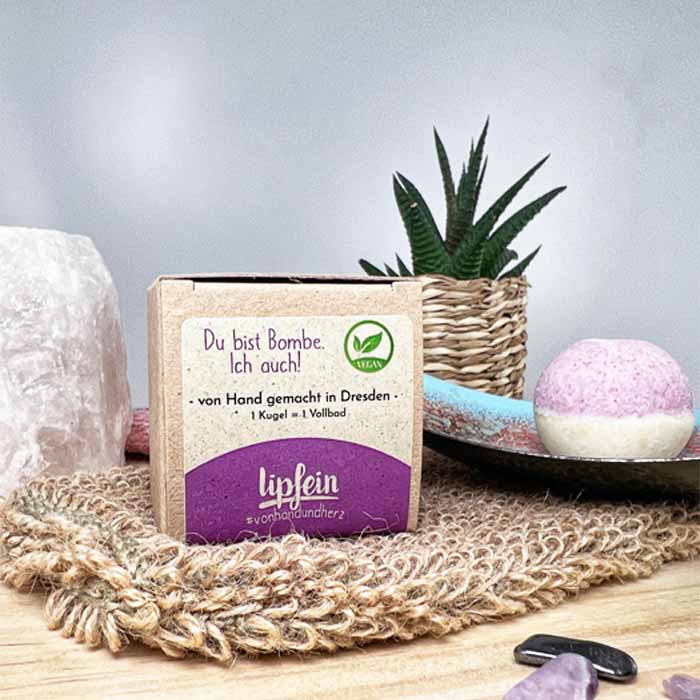 Lipfein Anti Stress! - Pflegende Badekugel Lavendel