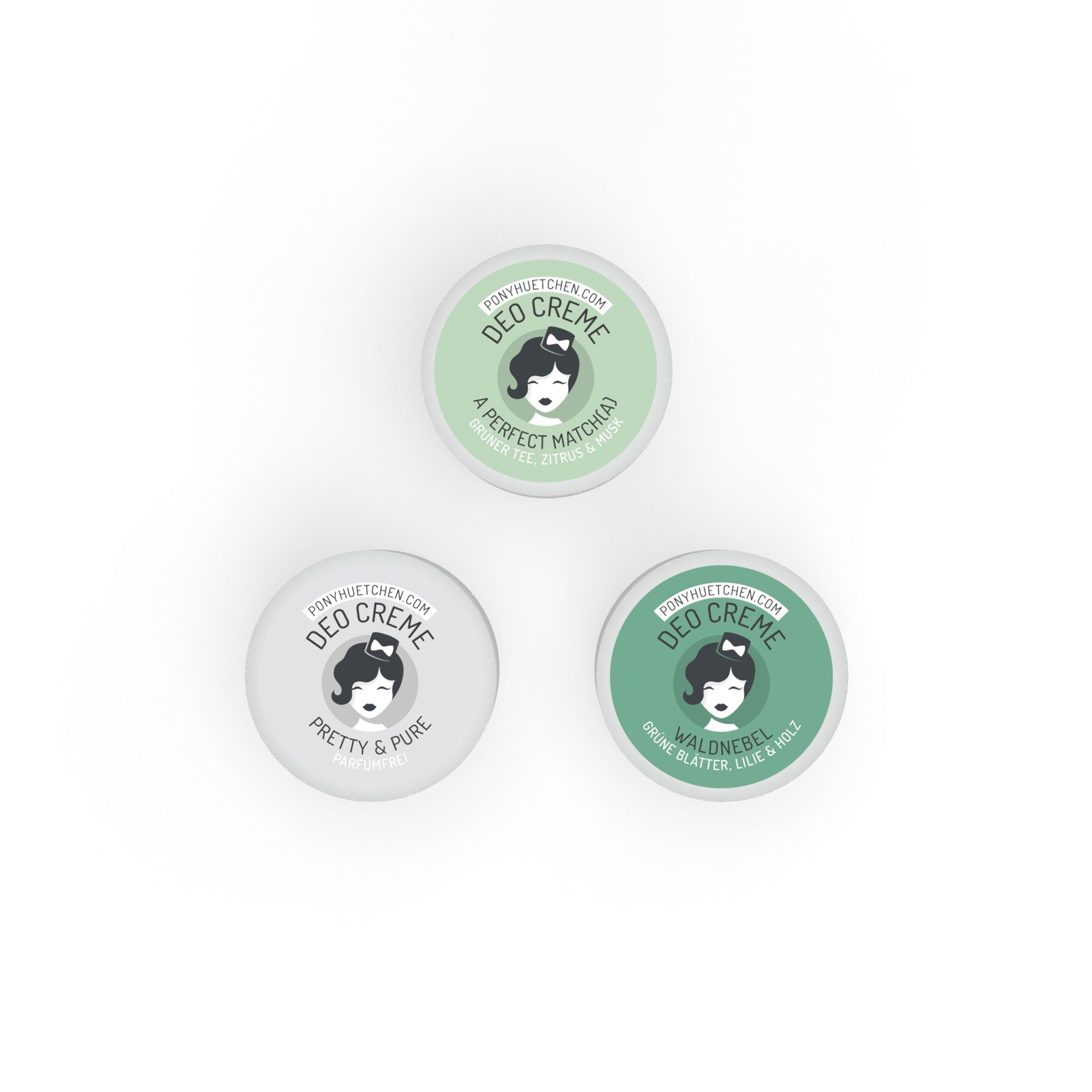 Deocreme Mini Set 3x 5ml "Erfrischende Begleiter" - ponyhütchen