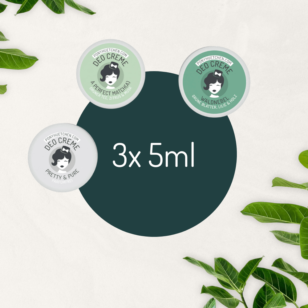 Deocreme Mini Set 3x 5ml "Erfrischende Begleiter" - ponyhütchen