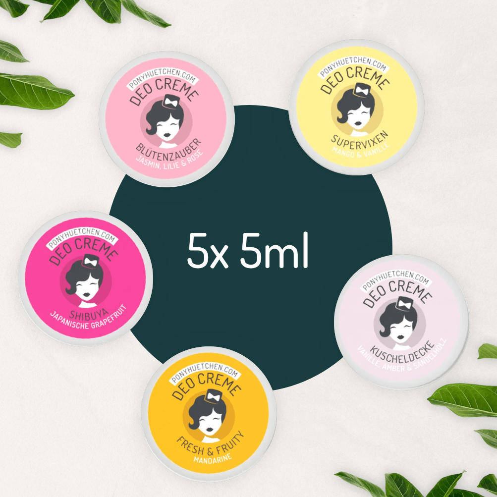 Deocreme Mini Set 5 x 5ml - Süss & fruchtig - ponyhütchen