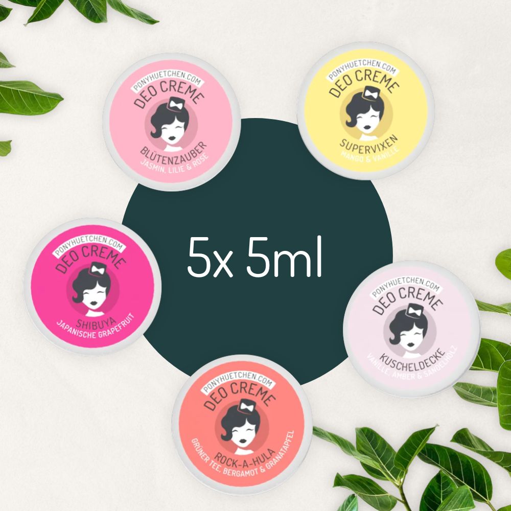 Deocreme Mini Set 5 x 5ml - Süss & fruchtig - ponyhütchen