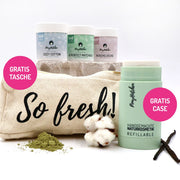 Deostick Kennenlern-Set - 1x Cozy Cotton, 1x A Perfect Match(a), 1x Kuscheldecke (inkl. Tasche und Case) - ponyhütchen