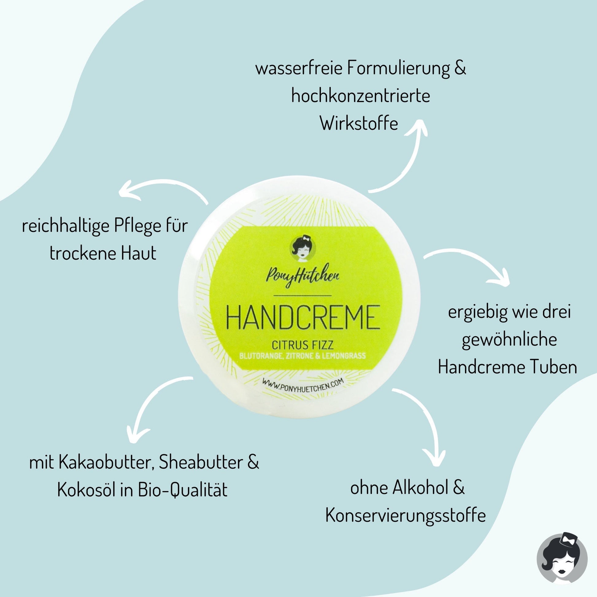 Feste Handcreme Citrus Fizz - SALE - verkürztes MHD - ponyhütchen