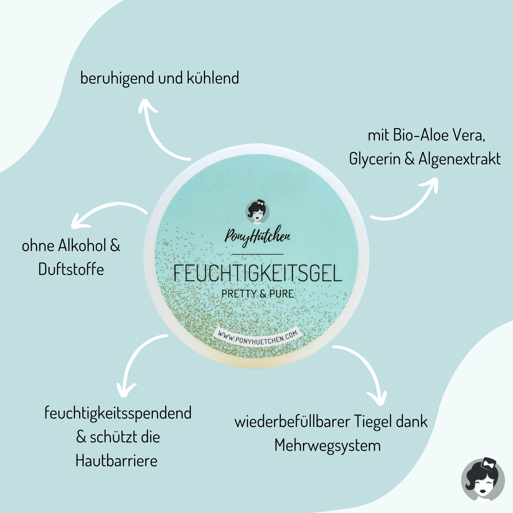 Feuchtigkeitsgel Pretty & Pure - ponyhütchen