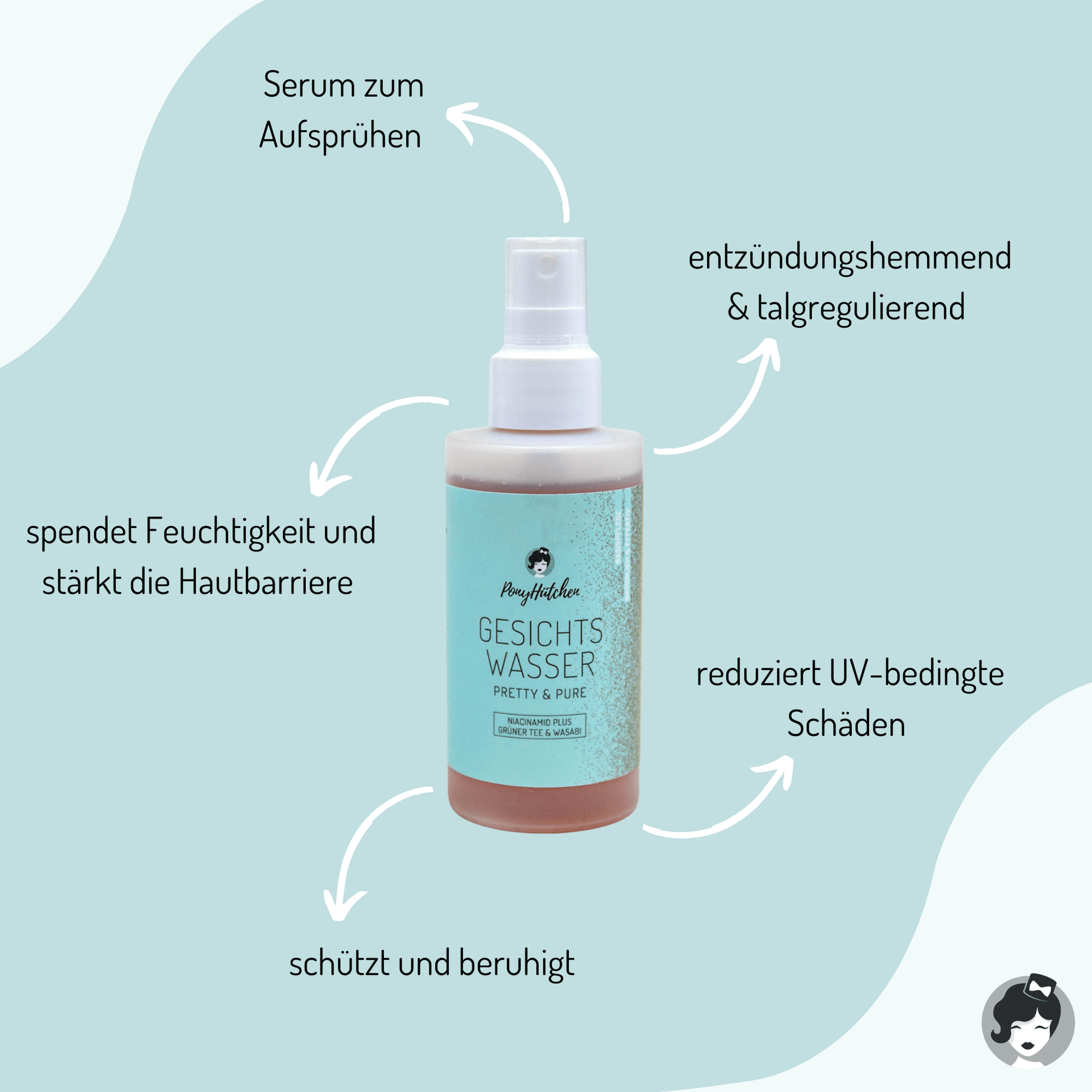 Gesichtswasser Pretty & Pure - 150ml - ponyhütchen