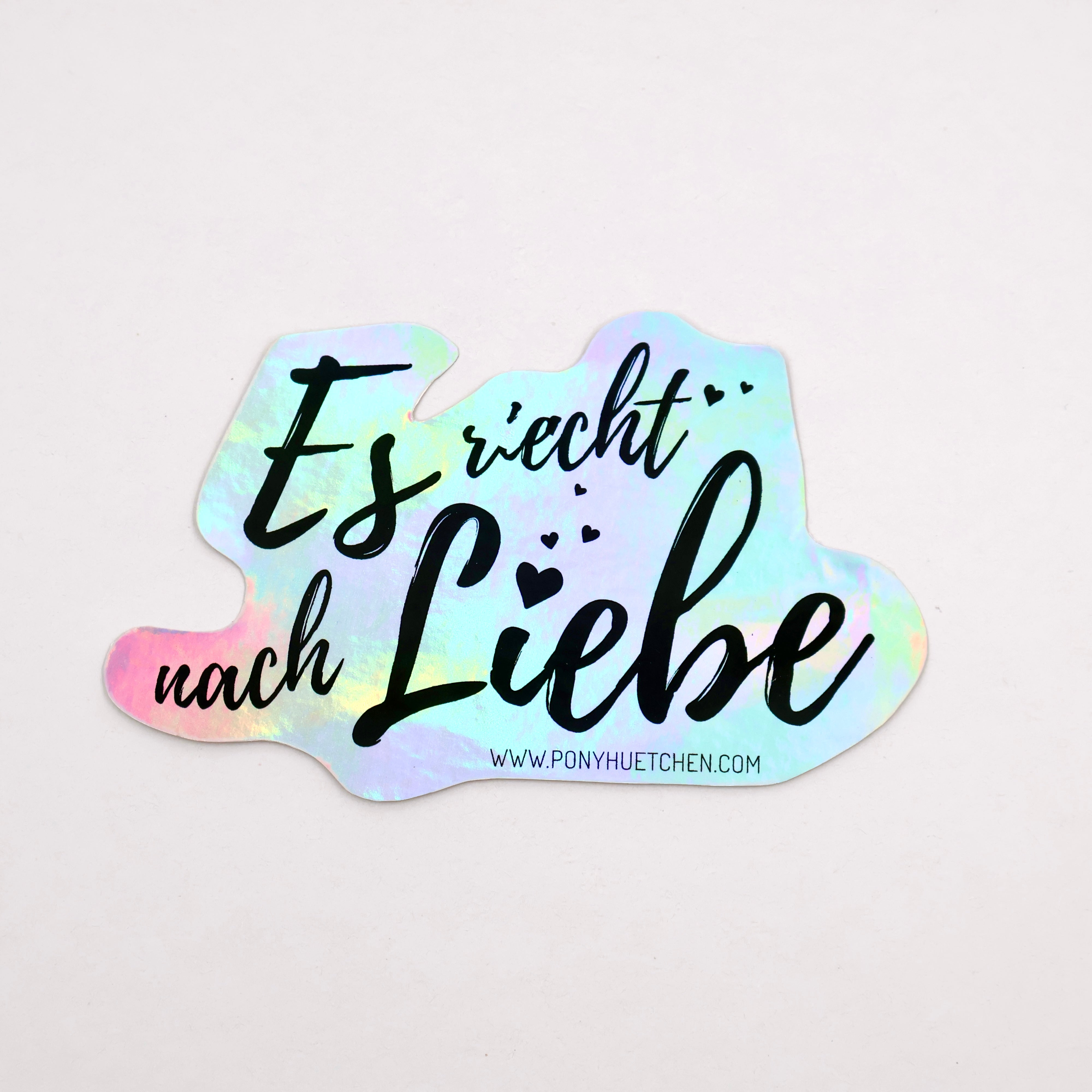 Sticker "Es riecht nach Liebe" - ponyhütchen